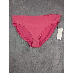 Calia High Leg Swim Bottom Womens Size XL Pink Modern Coverage Wide Banded Pool
